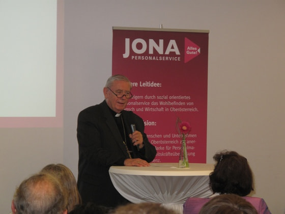 20 Jahre Jona_Grußwort Bischof Ludwig Schwarz © Bischöfliche Arbeitslosenstiftung