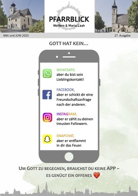 Pfarrblick Mai / Junil 2025